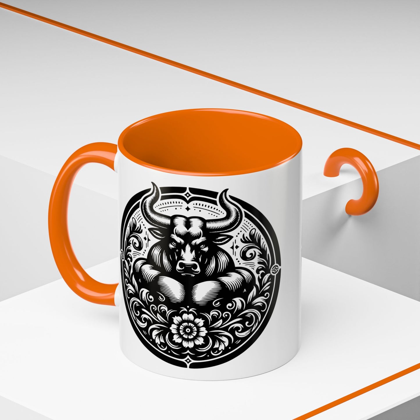 Bull-Themed Accent Coffee Mug for Animal Lovers, Unique Gift for Birthdays, Farmhouse Decor, Coffee Lover's Mug, 11oz and 15oz Options