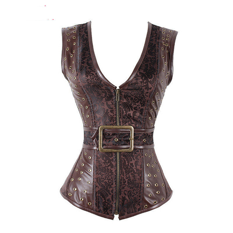 European Medieval Victoria Steampunk Gothic PU Pattern