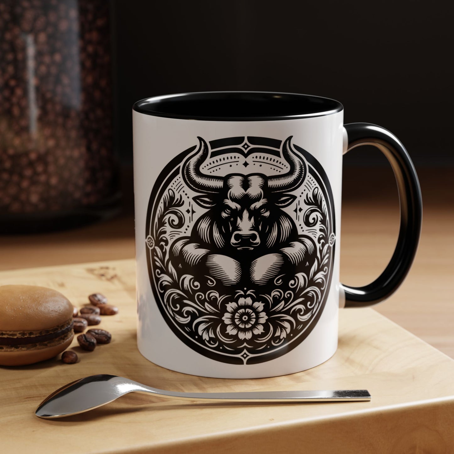 Bull-Themed Accent Coffee Mug for Animal Lovers, Unique Gift for Birthdays, Farmhouse Decor, Coffee Lover's Mug, 11oz and 15oz Options
