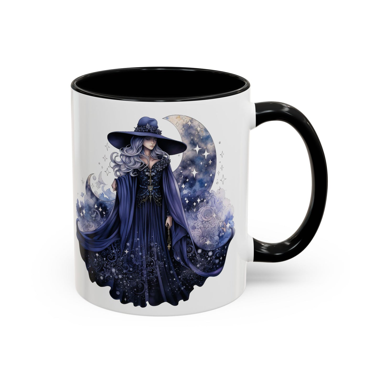Mystical Sorceress Coffee Mug, Celestial Mug, Witch Coffee Cup, Astrology Drinkware, Enchanted Gift, Moon Phase Mug