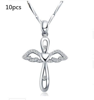 Hot Sale Clavicle Chain S925 Silver Cross Pendant Female Silver Jewelry