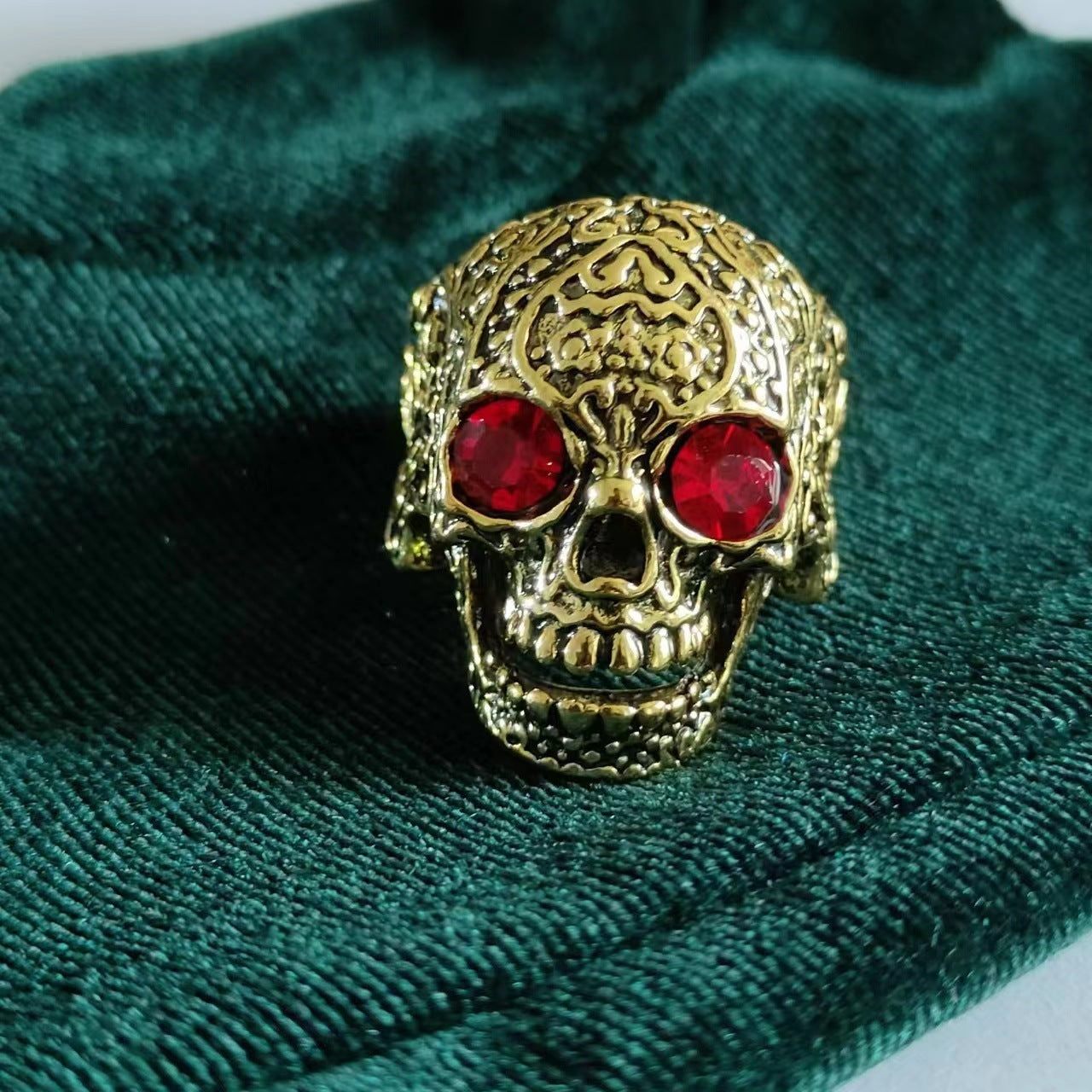 Bijoux Crâne Anneau Tête Mâle Rock Gothique