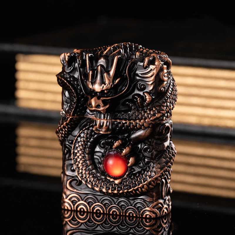 Dragon Ball Five-sided Carving Windproof Kerosene Lighter