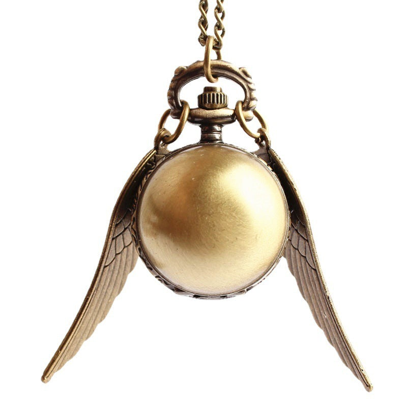 Harry Potter Snitch Quidditch Necklace Pocket Watch Retro Flip Spherical Pocket Watch Ornament