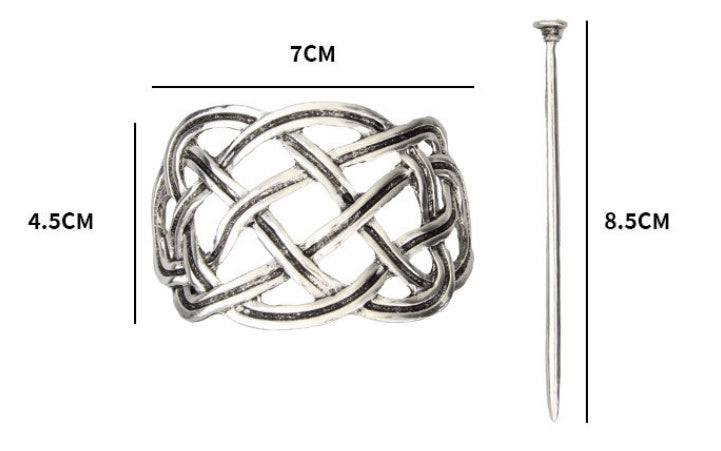 Celtic Norwegian Vintage Metal Woven Hairpin