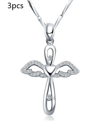 Hot Sale Clavicle Chain S925 Silver Cross Pendant Female Silver Jewelry
