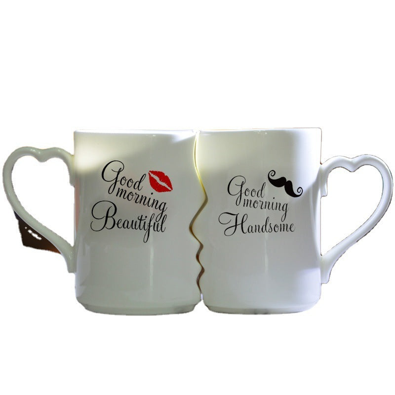 Tasse pour couple En Céramique Café Baiser, cadeau du Jour de Valentine