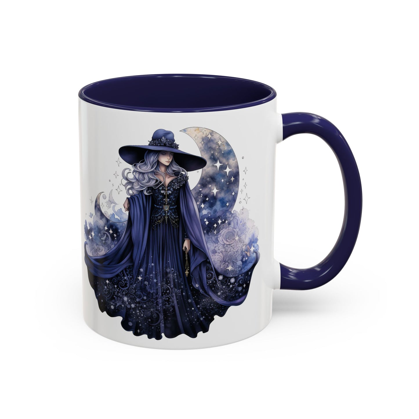 Mystical Sorceress Coffee Mug, Celestial Mug, Witch Coffee Cup, Astrology Drinkware, Enchanted Gift, Moon Phase Mug