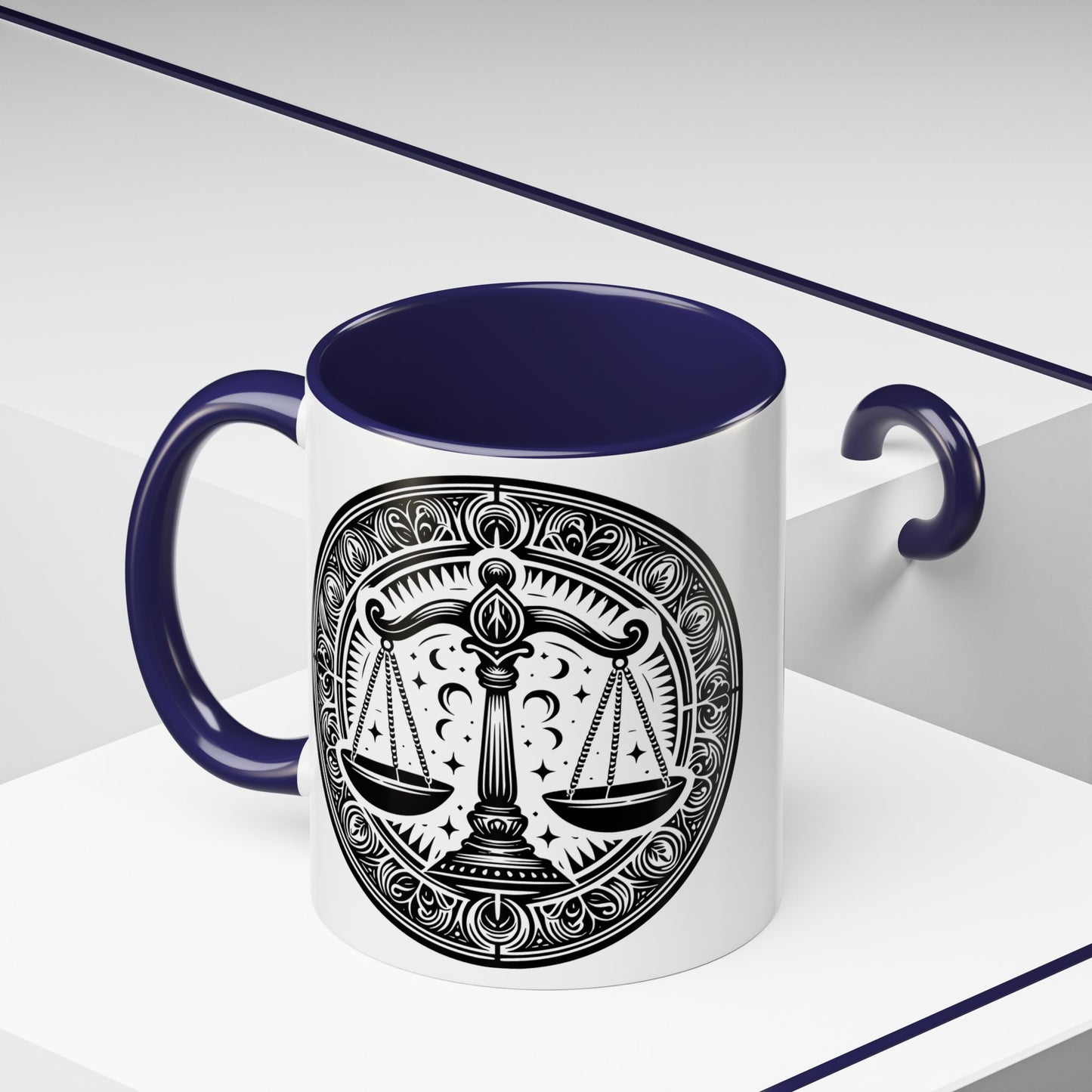 Justice Scale Accent Coffee Mug - Perfect Gift for Lawyers, Graduations, Law School, Legal Professionals, Motivational Decor