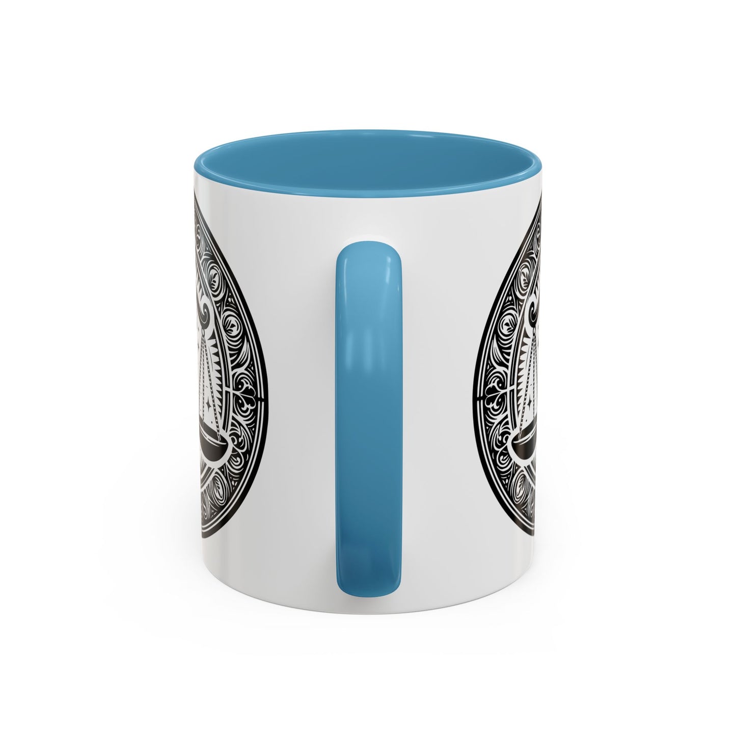 Justice Scale Accent Coffee Mug - Perfect Gift for Lawyers, Graduations, Law School, Legal Professionals, Motivational Decor