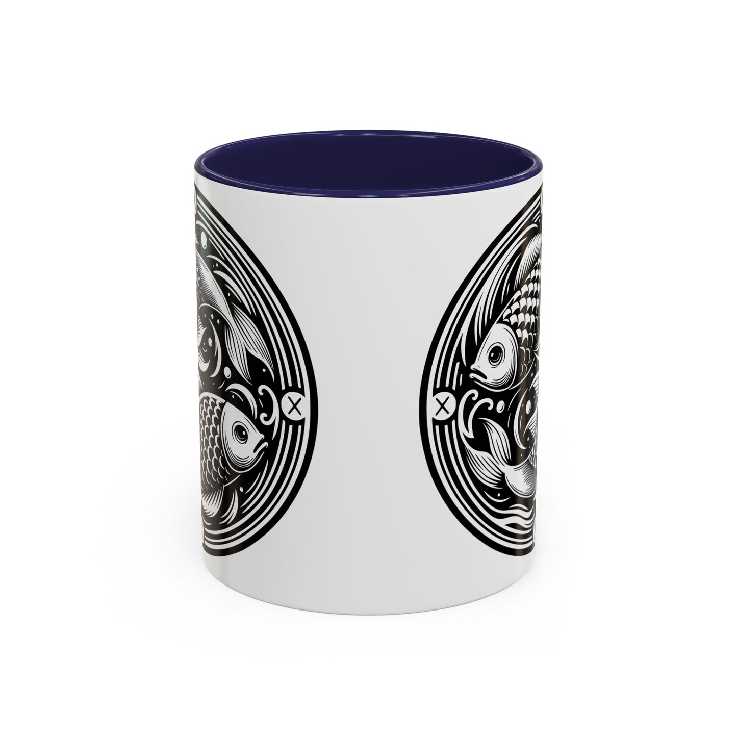 Elegant Koi Fish Accent Coffee Mug - Unique Artwork, Perfect for Tea Lovers, Gift for Him/Her, Home Decor, Birthday Present