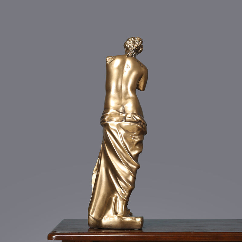 Broken arm Venus statue living room porch decoration