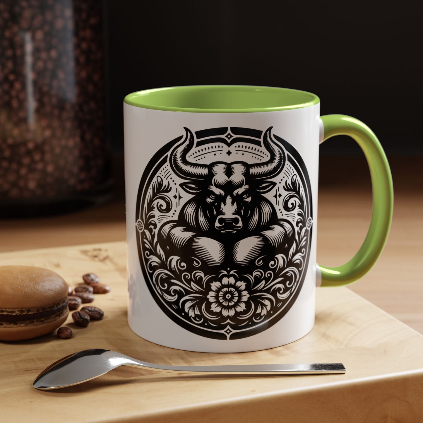 Bull-Themed Accent Coffee Mug for Animal Lovers, Unique Gift for Birthdays, Farmhouse Decor, Coffee Lover's Mug, 11oz and 15oz Options