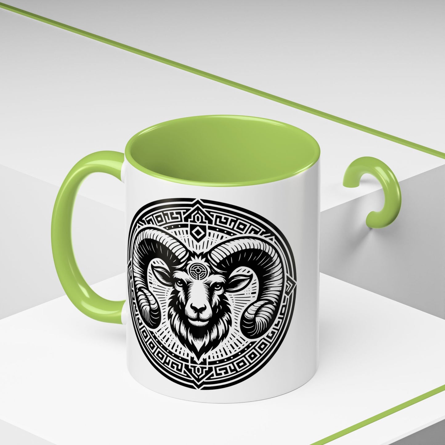 Bold Ram Accent Coffee Mug, Unique Gift for Animal Lovers, Perfect for Home, Office, Birthdays, or Holidays, 11/15oz