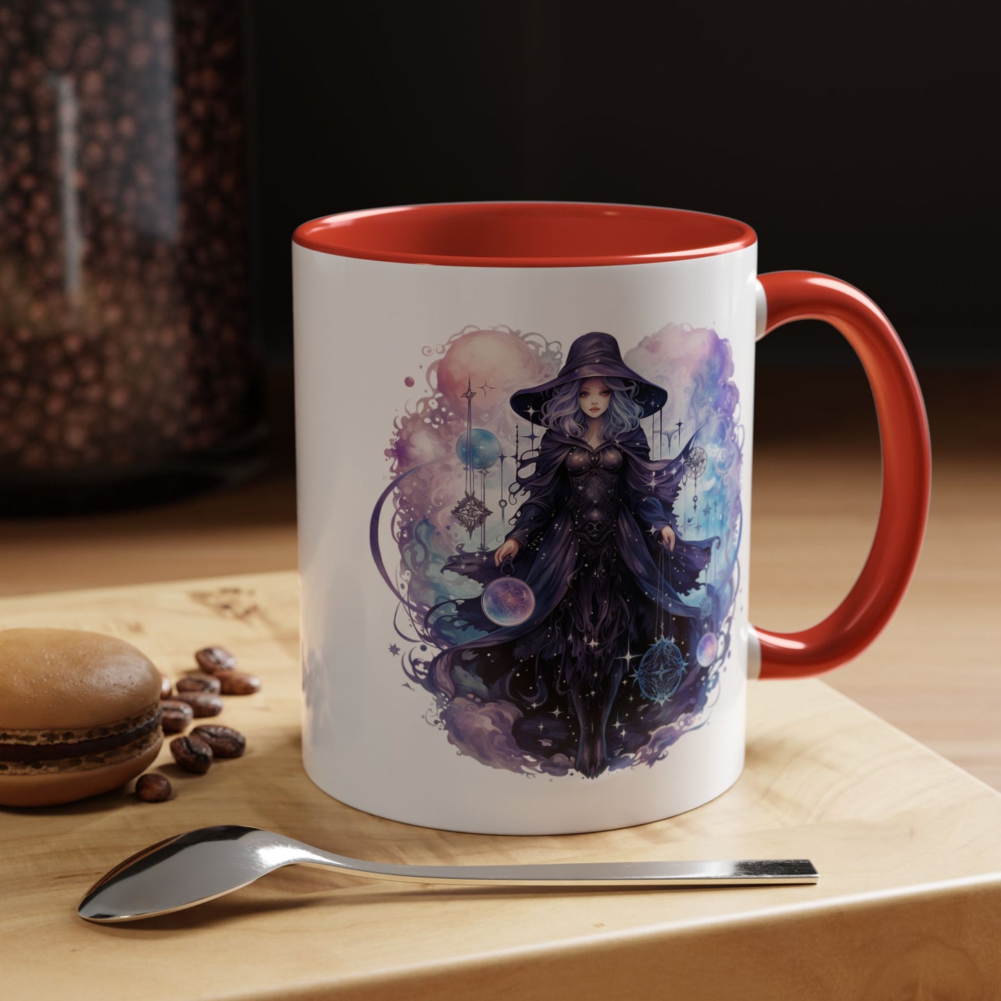 Mystical Witch Coffee Mug | Enchanting Beverage Cup | Moon Phase Gift for Witch Lovers, Halloween Décor, Unique Present