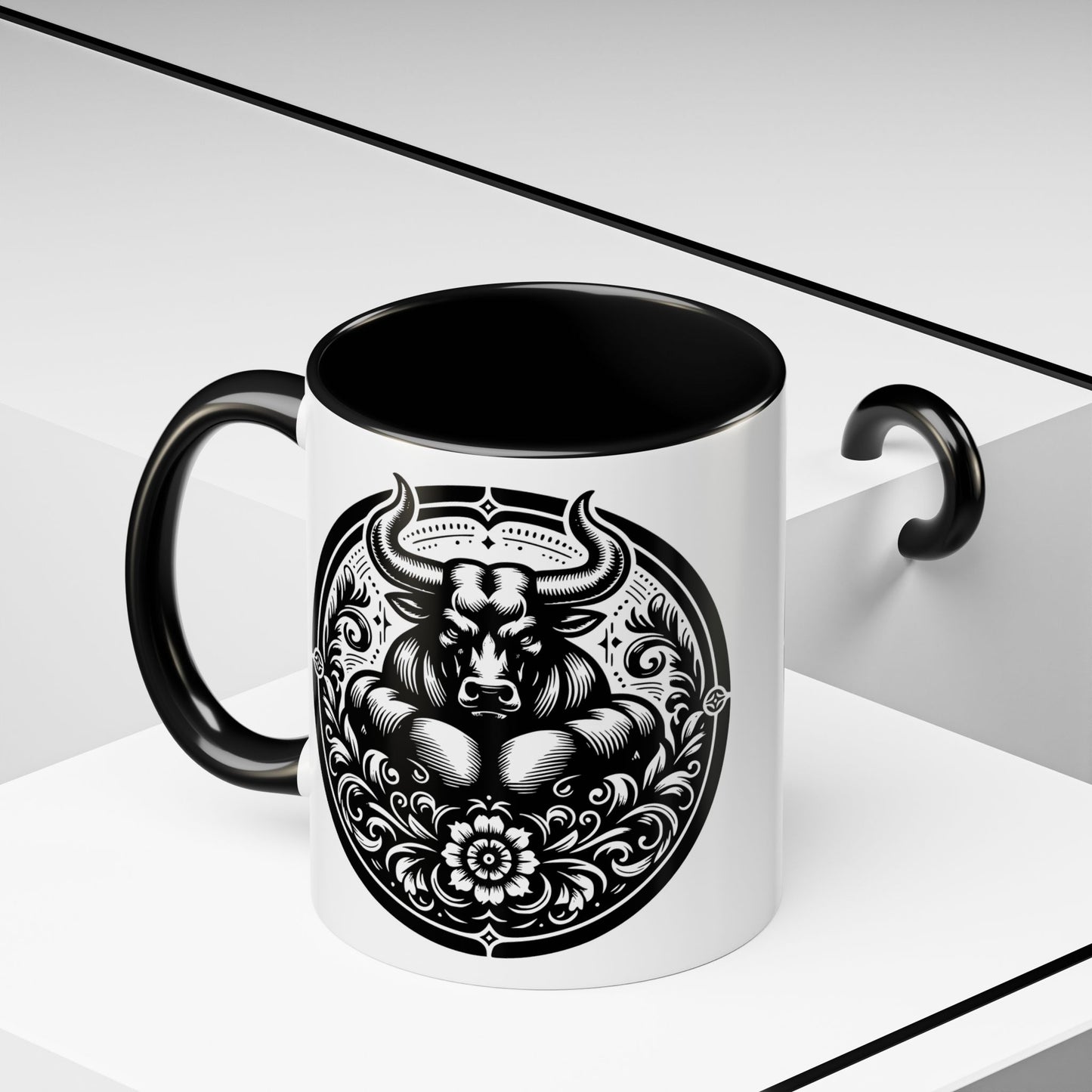 Bull-Themed Accent Coffee Mug for Animal Lovers, Unique Gift for Birthdays, Farmhouse Decor, Coffee Lover's Mug, 11oz and 15oz Options