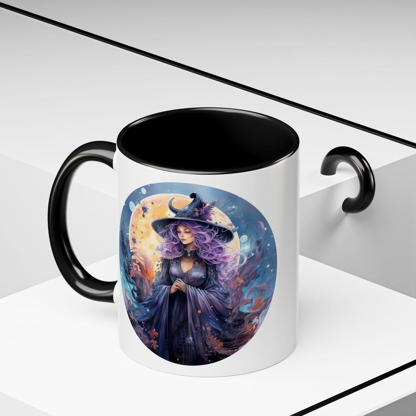Mystical Witch Coffee Mug, Enchanted Mug, Cute Witch Gift, Magic Drinkware, Celestial Kitchen Decor, Unique Witchy Present