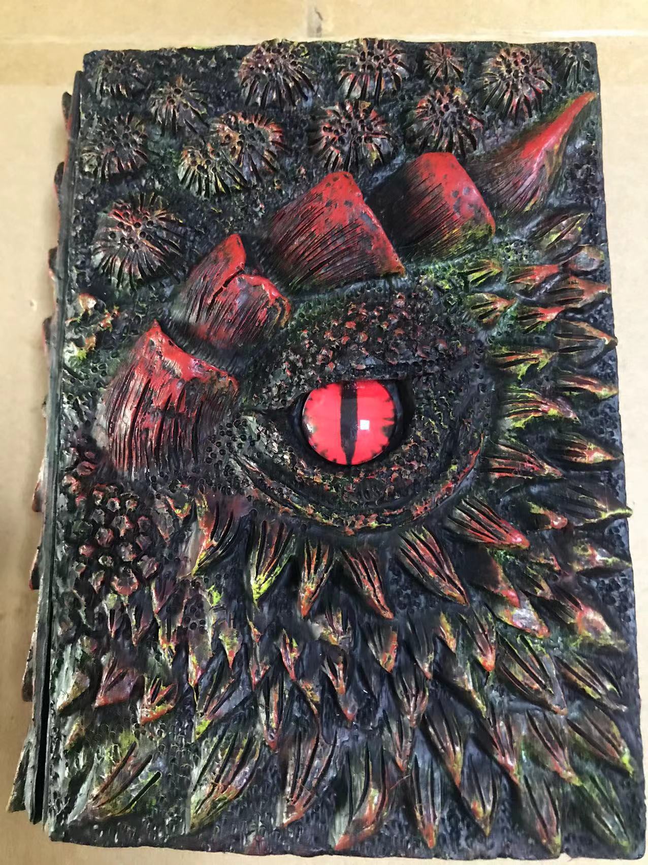 Personalized Embossed Dragon Book Resin Crafts Notebook