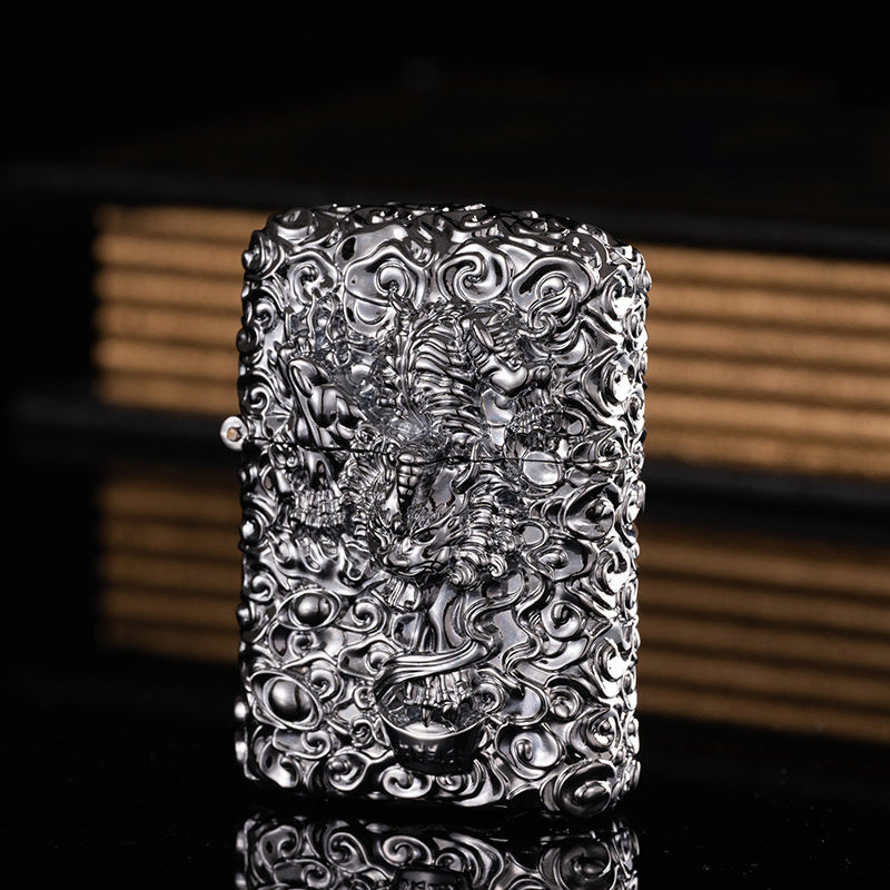 Dragon Ball Five-sided Carving Windproof Kerosene Lighter