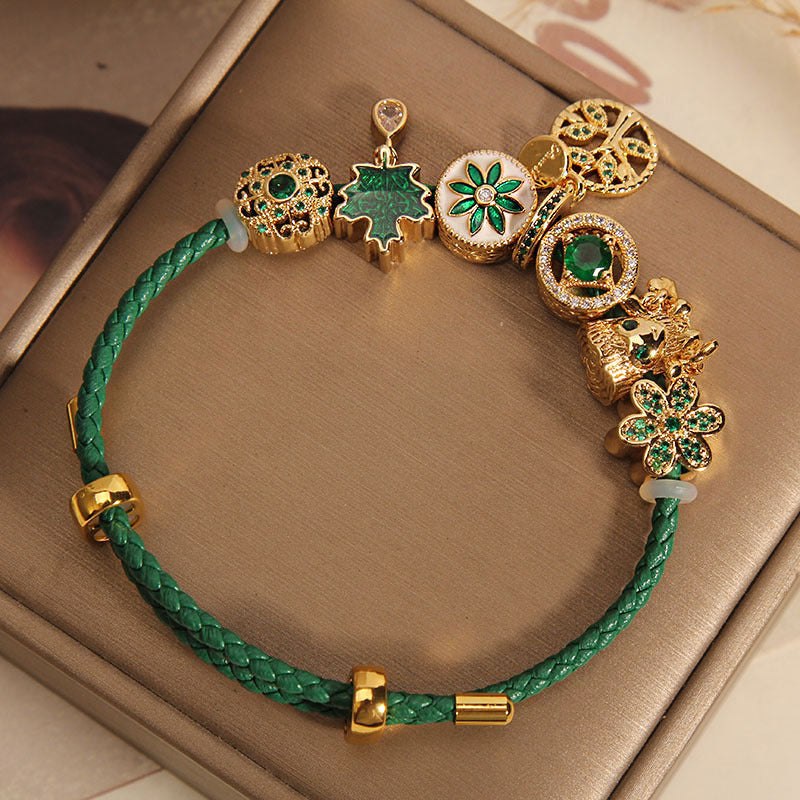 Women's Mori All-match Maple Leaf Tree Man Bracelet