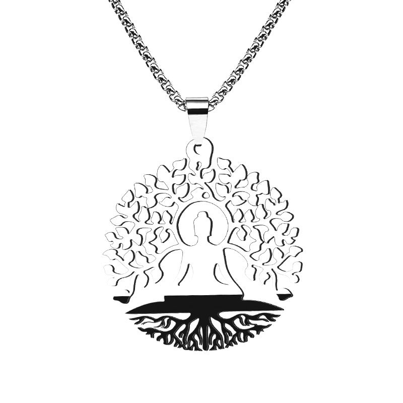 New Fashion Meditation Buddha Yoga Pendant Necklace