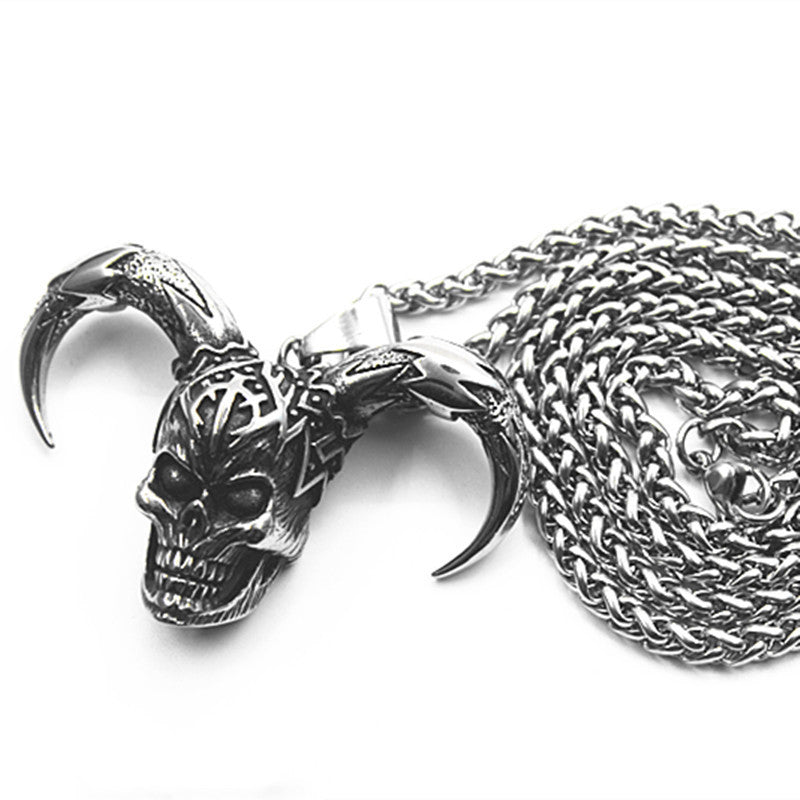 Titanium Steel Men's Necklace Hipster Personality Punk Pendant