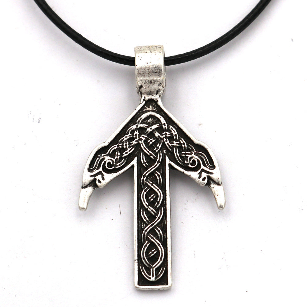 Flute Rune Pendant Nordic Amulet Clavicle Chain