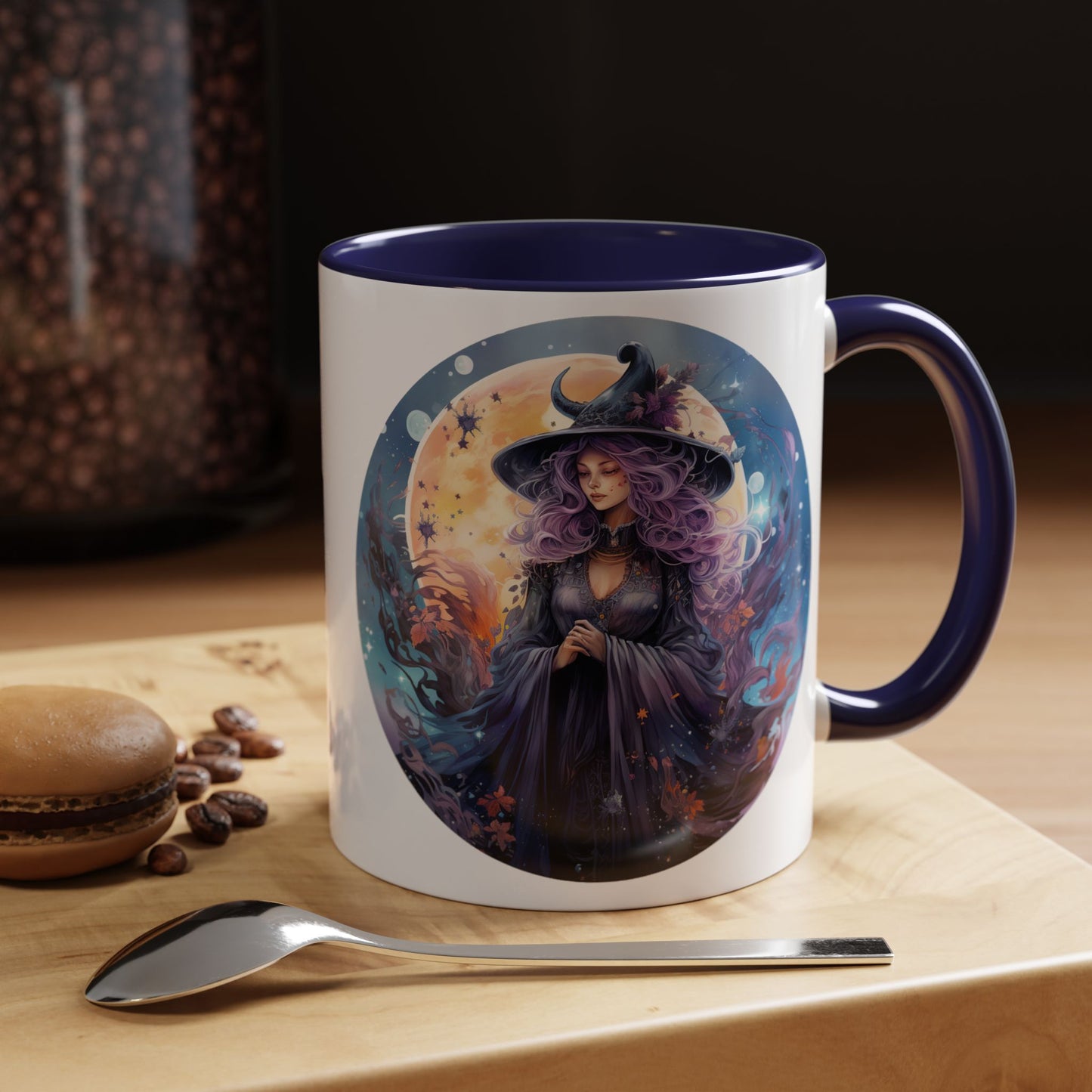 Mystical Witch Coffee Mug, Enchanted Mug, Cute Witch Gift, Magic Drinkware, Celestial Kitchen Decor, Unique Witchy Present