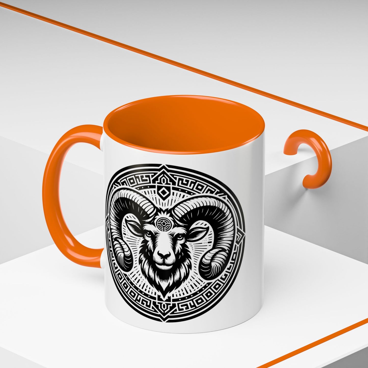 Bold Ram Accent Coffee Mug, Unique Gift for Animal Lovers, Perfect for Home, Office, Birthdays, or Holidays, 11/15oz