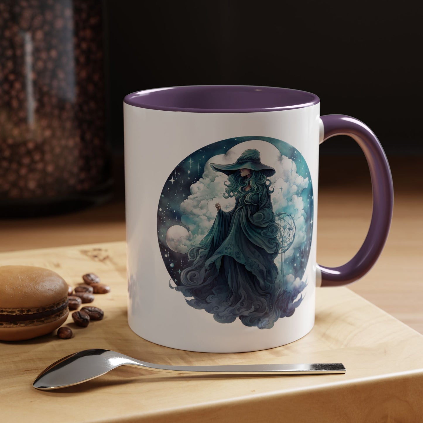 Celestial Dreamer Coffee Mug, Mystical Art Mug, Witchy Coffee Cup, Unique Gift for Her, Fantasy Mug, Astrology Theme