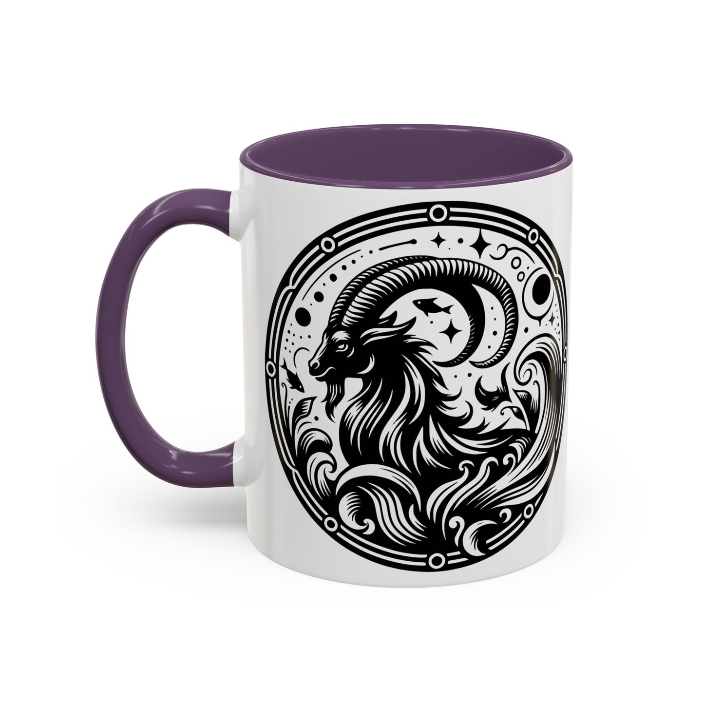 Astrological Black and White Accent Coffee Mug - Zodiac Sign, Horoscope Gift, Astrology Lovers, Unique Kitchen Decor, Cosmic Drinkware