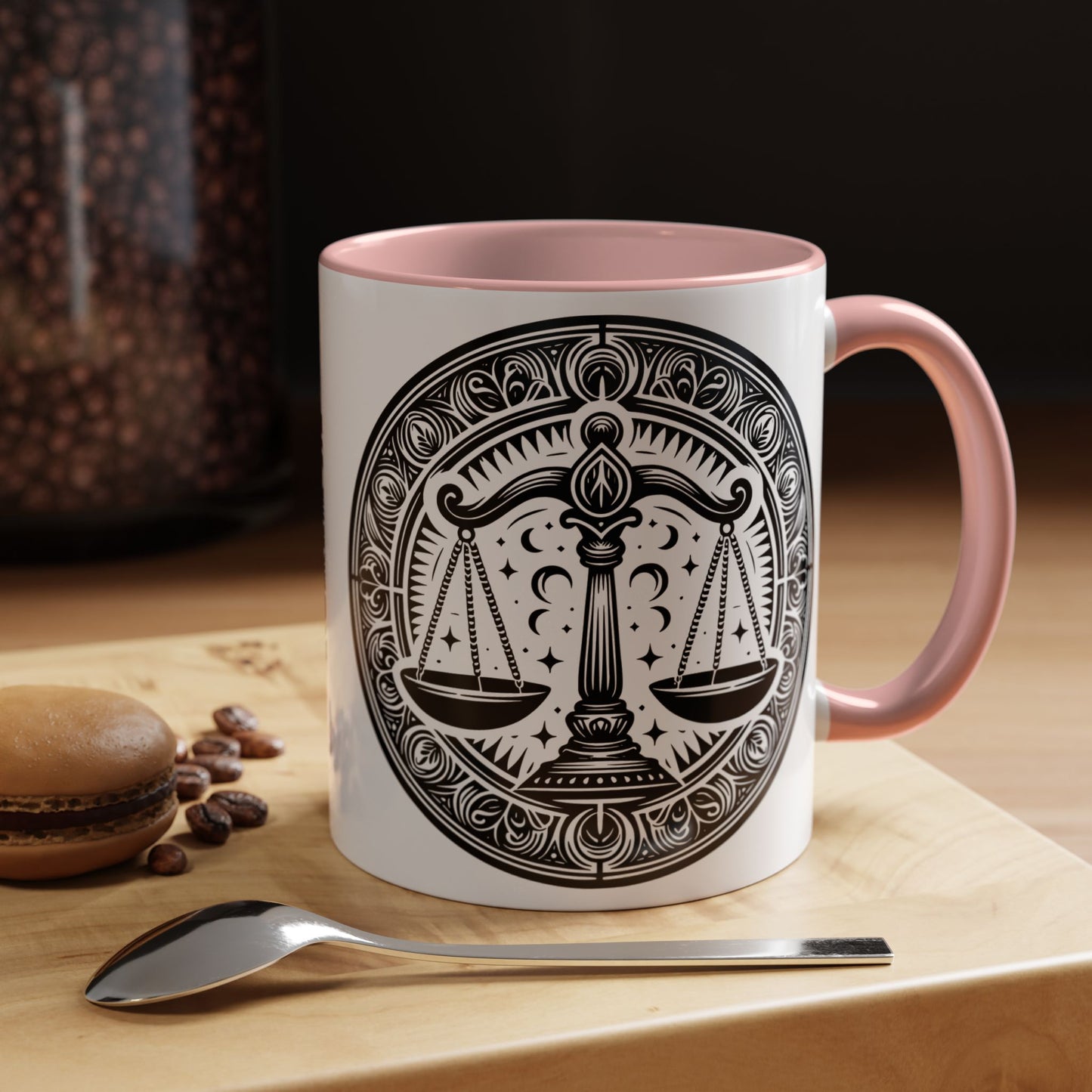 Justice Scale Accent Coffee Mug - Perfect Gift for Lawyers, Graduations, Law School, Legal Professionals, Motivational Decor