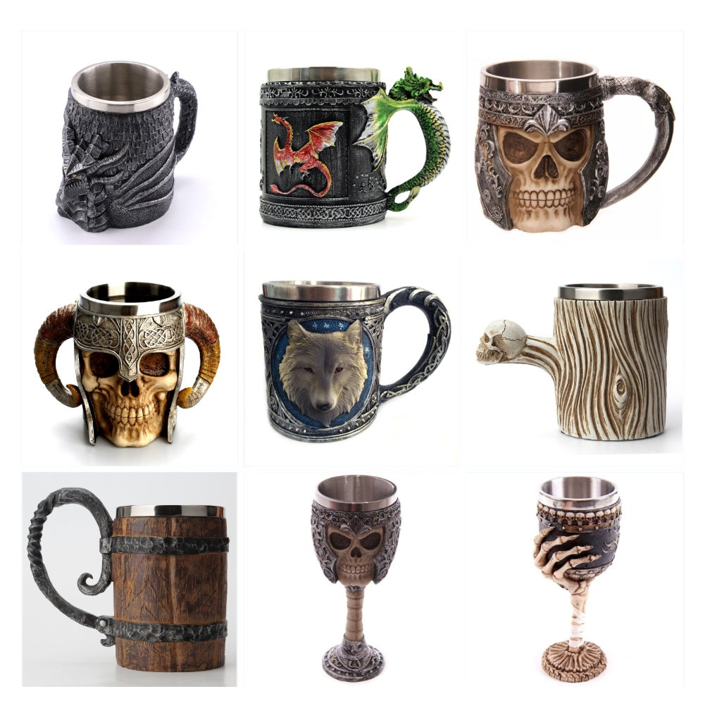 Office stainless steel double-layer drinking cup mug