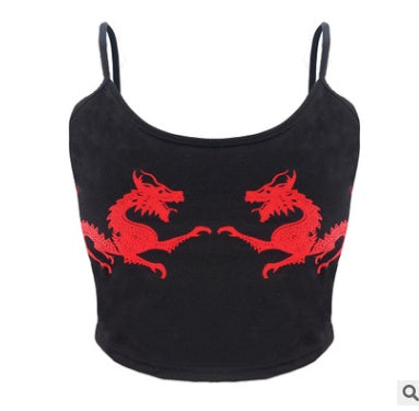 Red Dragon Cropped Cami