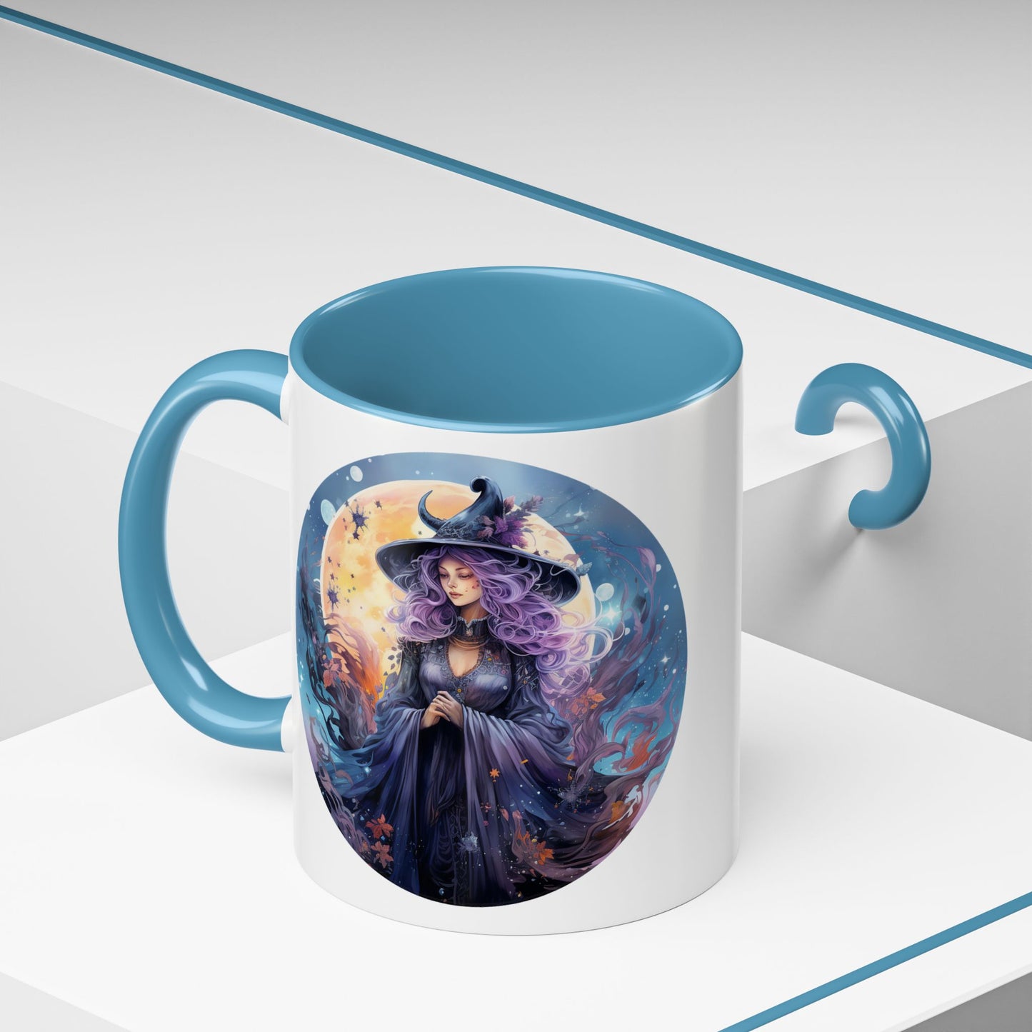 Mystical Witch Coffee Mug, Enchanted Mug, Cute Witch Gift, Magic Drinkware, Celestial Kitchen Decor, Unique Witchy Present