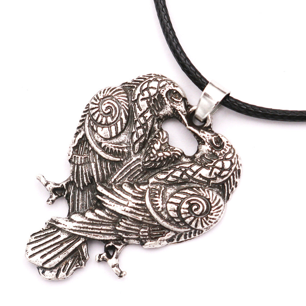 Celtic Raven Necklace Nordic Popular Accessories Nordic Amulet Pendant