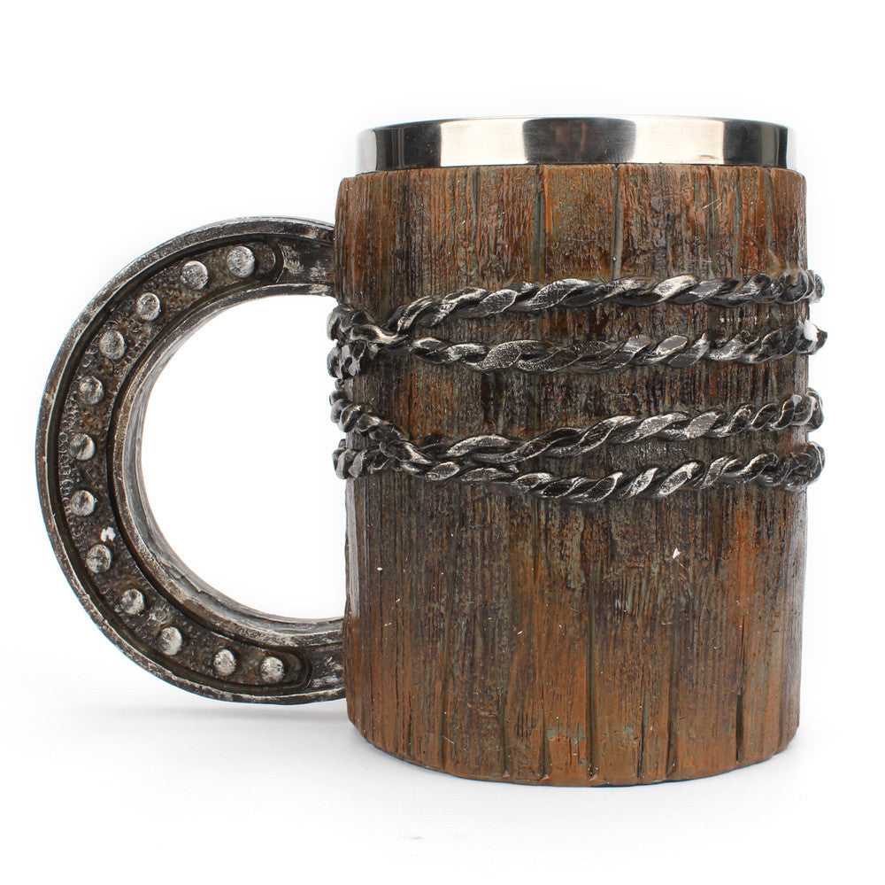 Nouvelle Creative Simulation Fer À Cheval Poignée Tasse De Résine En Acier Inoxydable Tendance Home Office Utilisation Quotidienne
