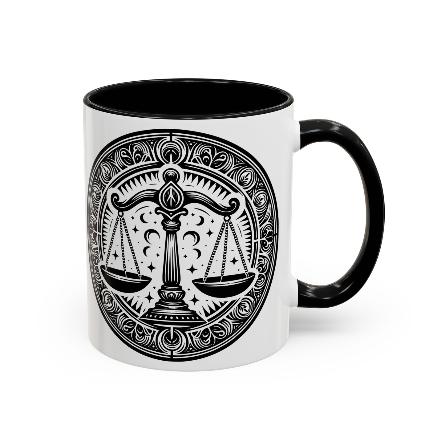 Justice Scale Accent Coffee Mug - Perfect Gift for Lawyers, Graduations, Law School, Legal Professionals, Motivational Decor