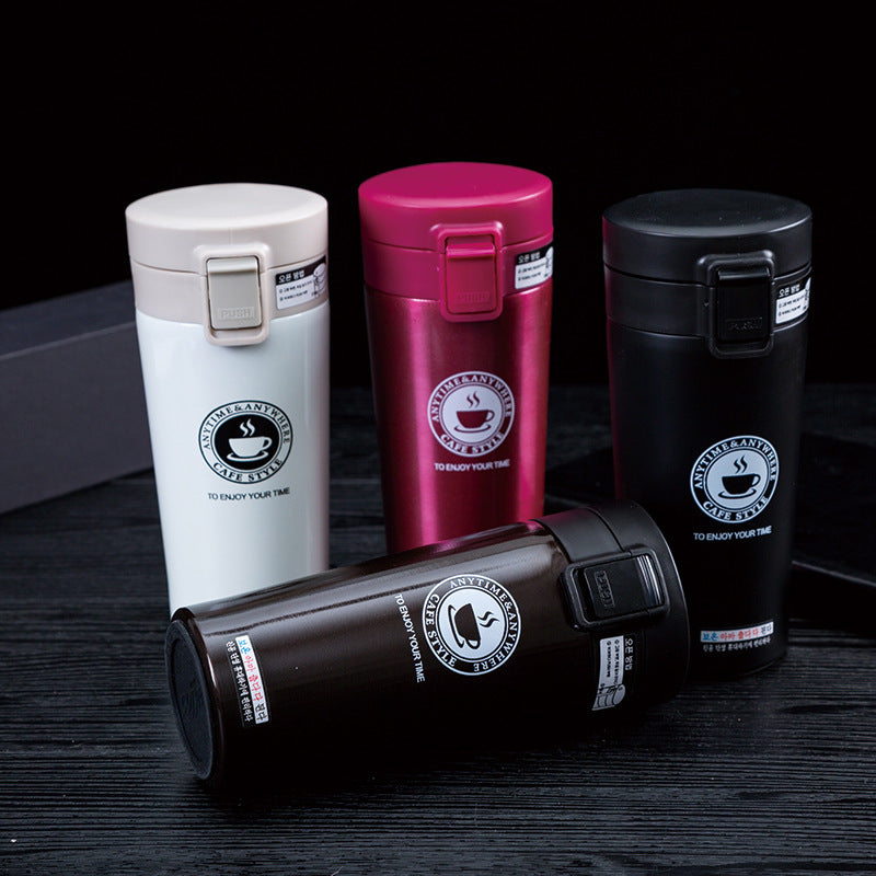 stainless steel vacuum coffee cup business bouncy mug