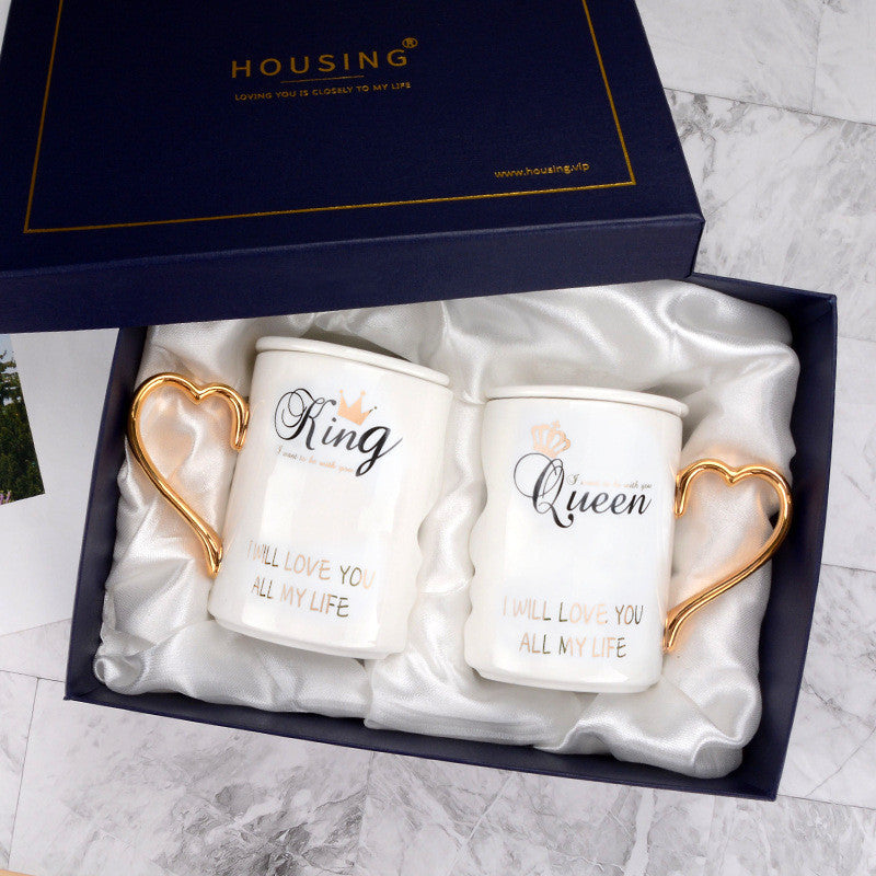 Tasse pour couple En Céramique Café Baiser, cadeau du Jour de Valentine