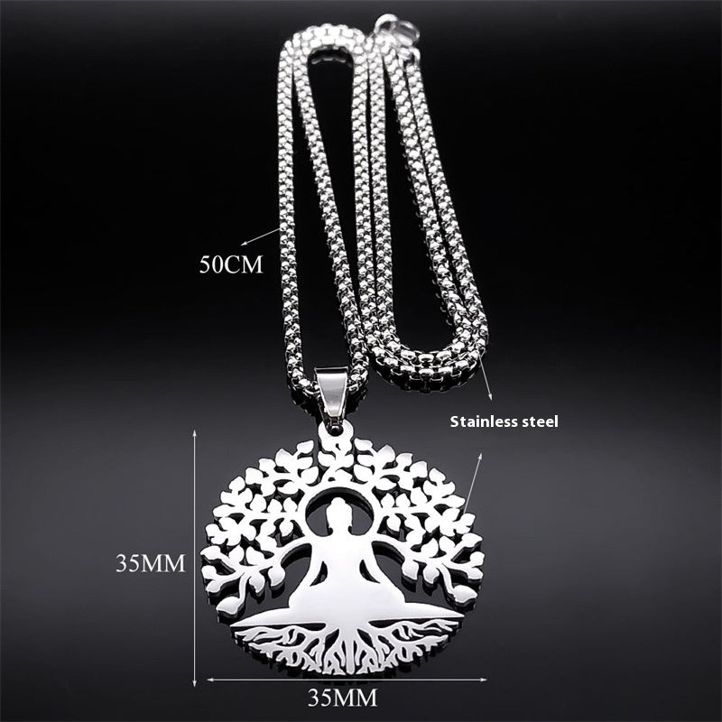 New Fashion Meditation Buddha Yoga Pendant Necklace