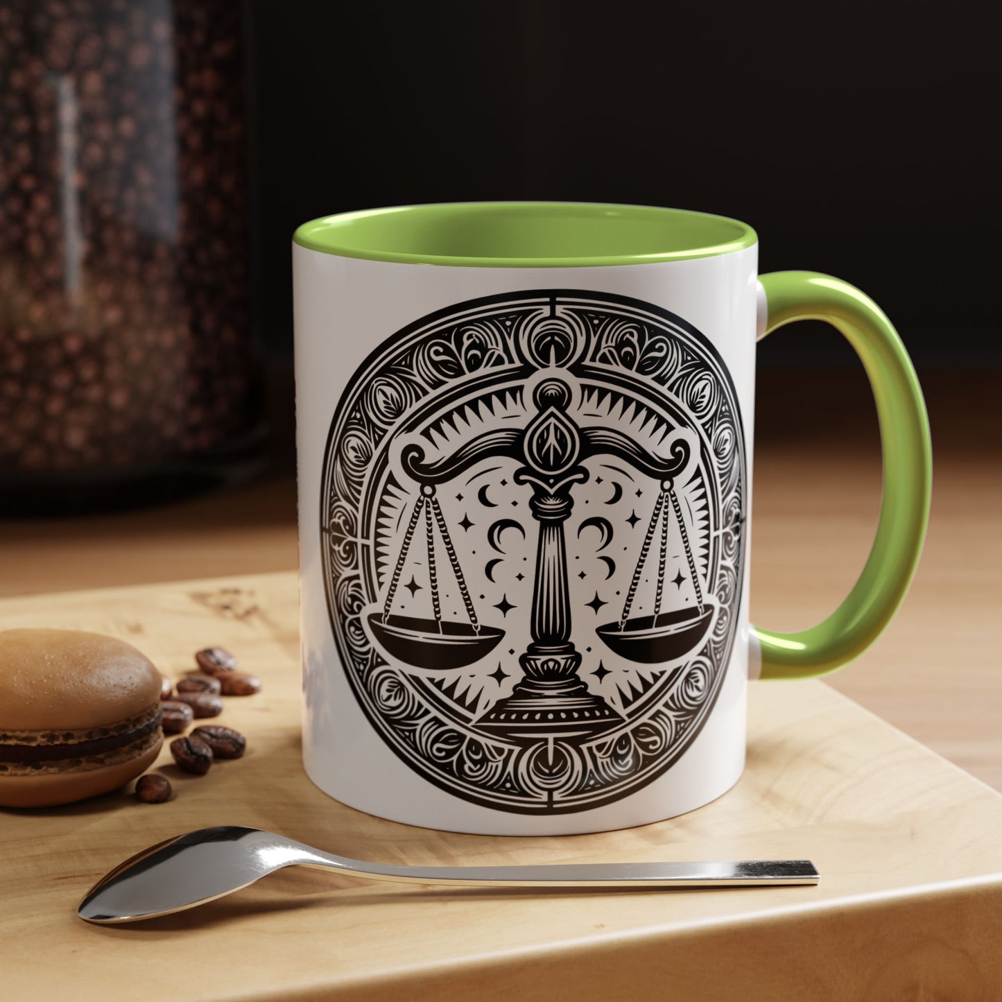 Justice Scale Accent Coffee Mug - Perfect Gift for Lawyers, Graduations, Law School, Legal Professionals, Motivational Decor