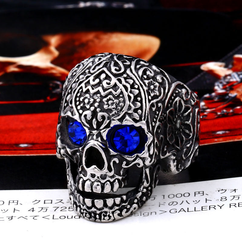 Bijoux Crâne Anneau Tête Mâle Rock Gothique