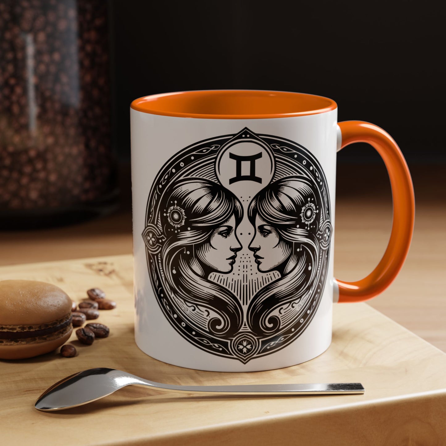 Zodiac Coffee Mug with Gemini Design, Astrology Gift Mug, Horoscope Coffee Cup, Unique Home Decor, Personalized Zodiac Mug