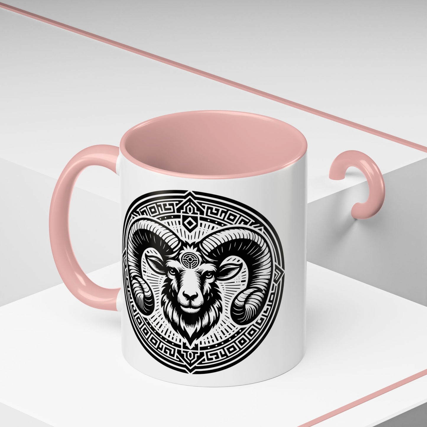 Bold Ram Accent Coffee Mug, Unique Gift for Animal Lovers, Perfect for Home, Office, Birthdays, or Holidays, 11/15oz
