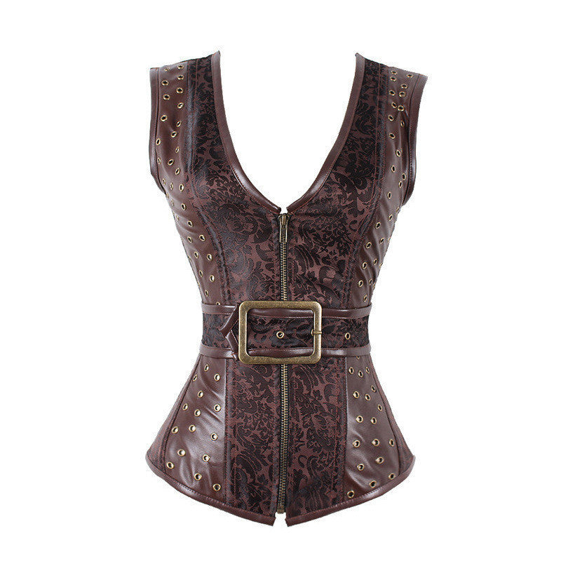 European Medieval Victoria Steampunk Gothic PU Pattern