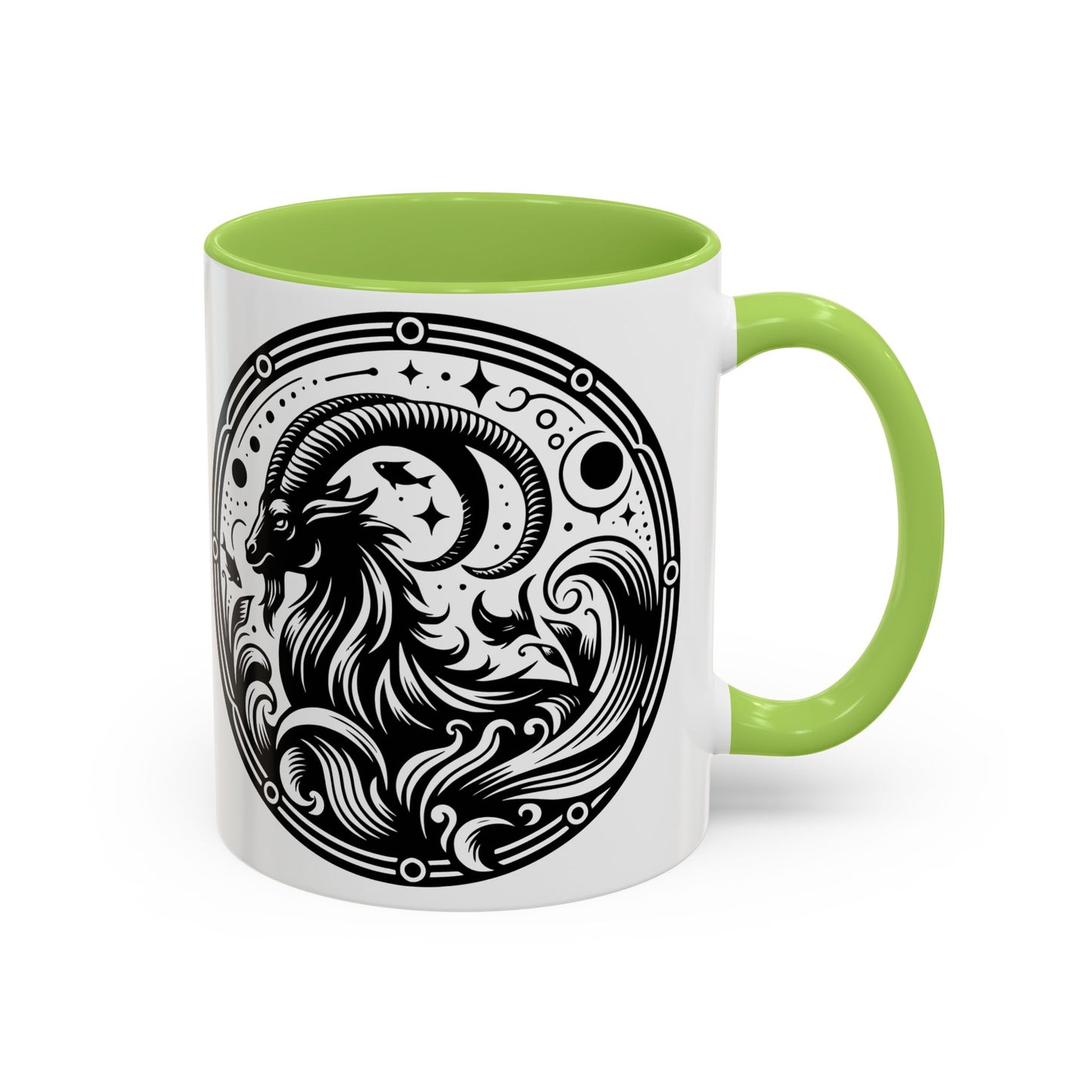 Astrological Black and White Accent Coffee Mug - Zodiac Sign, Horoscope Gift, Astrology Lovers, Unique Kitchen Decor, Cosmic Drinkware