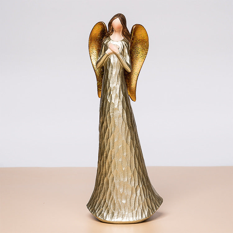 Présentoir de statue d'ange, en forme de cœur de luxe | lumière nordique | vitrine de statue d'ange | pour la maison de couloir | pour la cour | vêtements de bureau | artisanat | petits ornements
