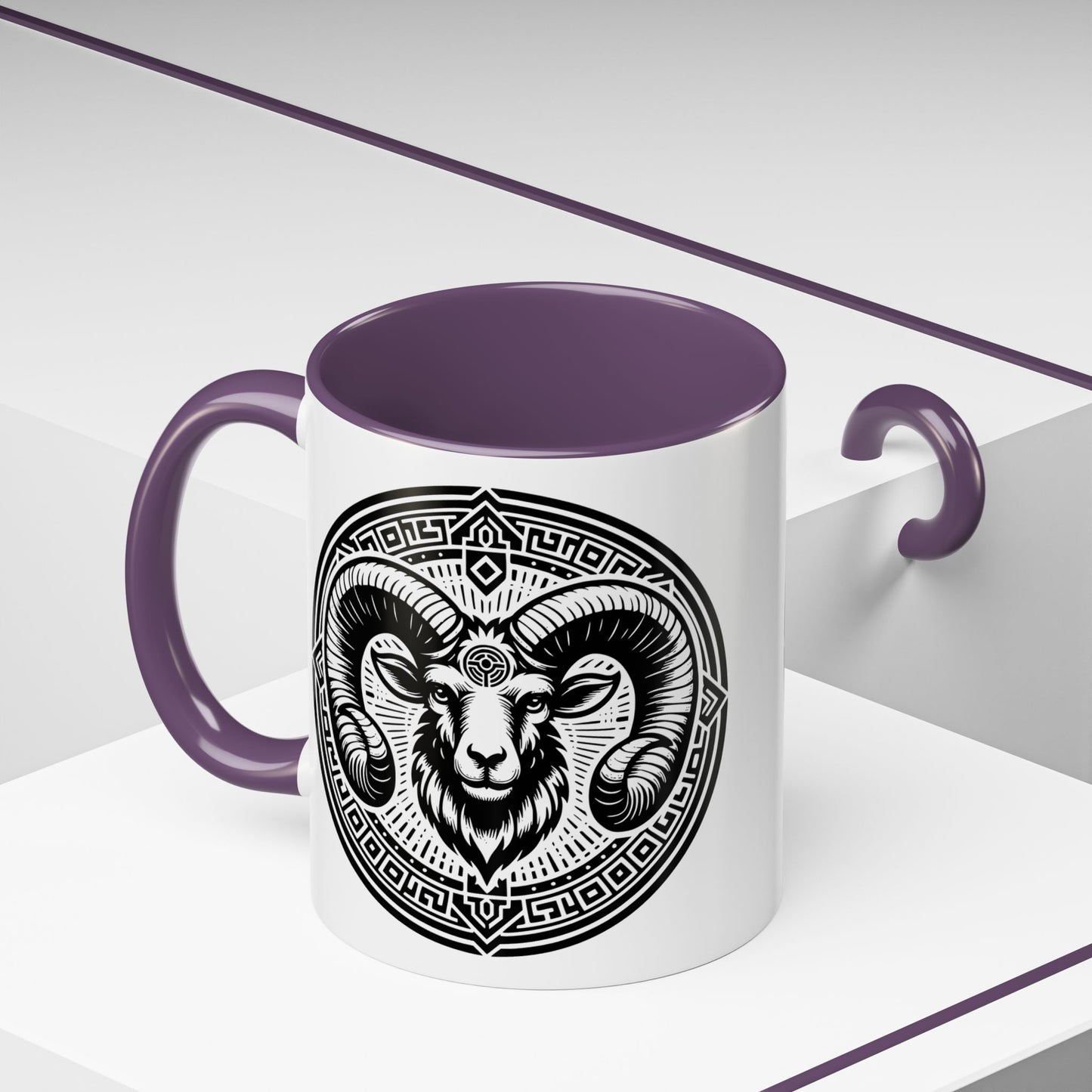 Bold Ram Accent Coffee Mug, Unique Gift for Animal Lovers, Perfect for Home, Office, Birthdays, or Holidays, 11/15oz