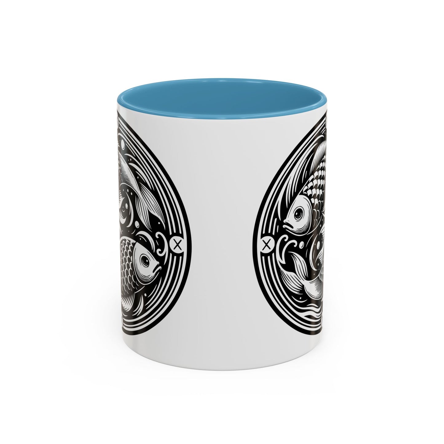 Elegant Koi Fish Accent Coffee Mug - Unique Artwork, Perfect for Tea Lovers, Gift for Him/Her, Home Decor, Birthday Present